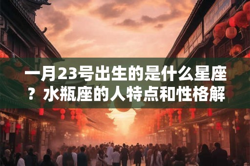 一月23号出生的是什么星座?水瓶座的人特点和性格解析 一月23号出生的是什么星座?水瓶座的人特点和性格解析