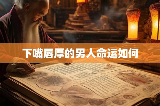 下嘴唇厚的男人命运如何
