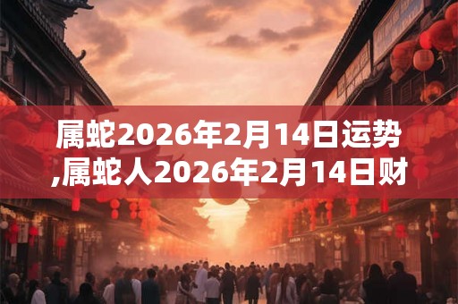 属蛇2026年2月14日运势,属蛇人2026年2月14日财运,生肖蛇2026年2月14日运势