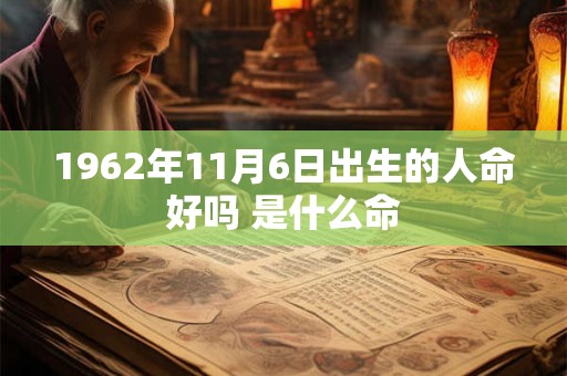 1962年11月6日出生的人命好吗 是什么命 1962年11月6日出生的人命好吗 是什么命