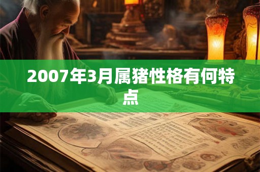 2007年3月属猪性格有何特点 2007年3月属猪性格有何特点