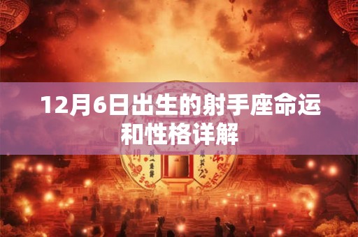 12月6日出生的射手座命运和性格详解 12月6日出生的射手座命运和性格详解