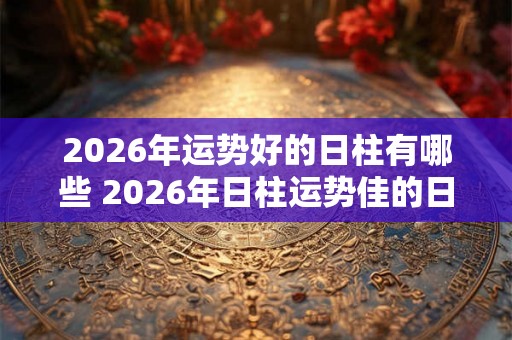 2026年运势好的日柱有哪些 2026年日柱运势佳的日期有哪些
