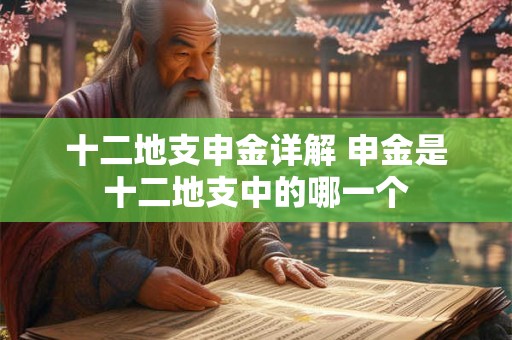 十二地支申金详解 申金是十二地支中的哪一个