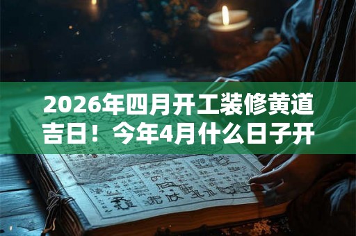 2026年四月开工装修黄道吉日！今年4月什么日子开工吉利