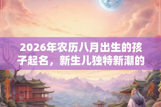 2026年农历八月出生的孩子起名，新生儿独特新潮的名字