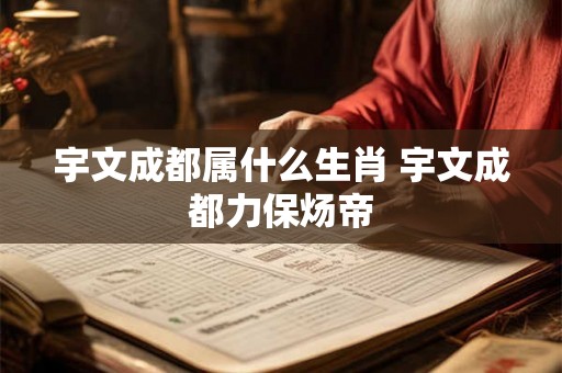 宇文成都属什么生肖 宇文成都力保炀帝