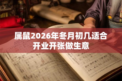 属鼠2026年冬月初几适合开业开张做生意