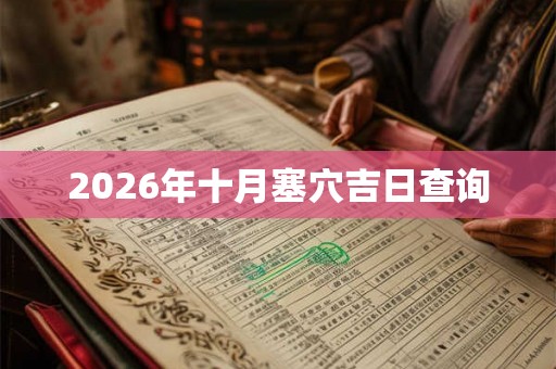 2026年十月塞穴吉日查询