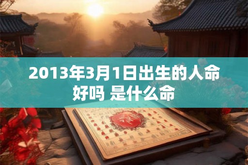 2013年3月1日出生的人命好吗 是什么命