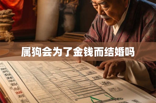 属狗会为了金钱而结婚吗