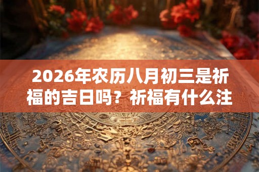 2026年农历八月初三是祈福的吉日吗？祈福有什么注意事项？