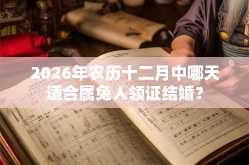 2026年农历十二月中哪天适合属兔人领证结婚？