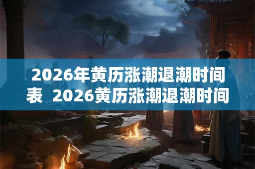 2026年黄历涨潮退潮时间表  2026黄历涨潮退潮时间表