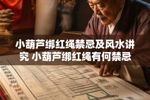 小葫芦绑红绳禁忌及风水讲究 小葫芦绑红绳有何禁忌和风水要求