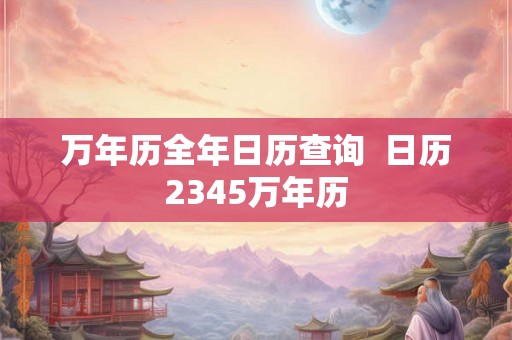 万年历全年日历查询  日历2345万年历