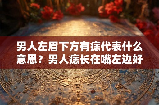 男人左眉下方有痣代表什么意思？男人痣长在嘴左边好吗？