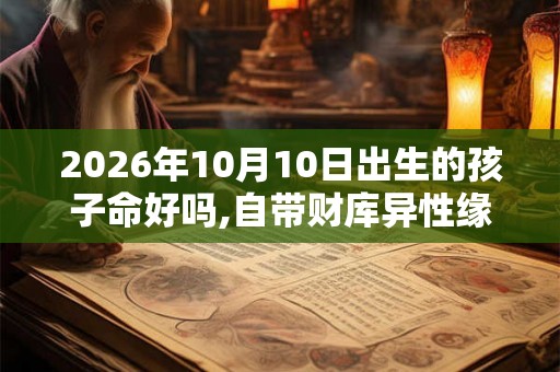 2026年10月10日出生的孩子命好吗,自带财库异性缘好 2026年10月10日出生的孩子命好吗,自带财库异性缘好