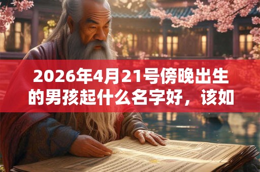 2026年4月21号傍晚出生的男孩起什么名字好，该如何取名？