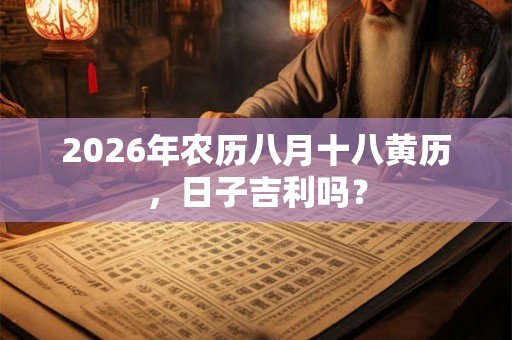 2026年农历八月十八黄历，日子吉利吗？