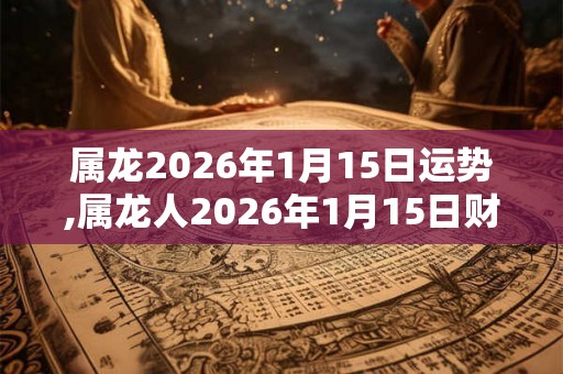 属龙2026年1月15日运势,属龙人2026年1月15日财运,生肖龙2026年1月15日运势 属龙2026年1月15日运势,属龙人2026年1月15日财运,生肖龙2026年1月15日运势