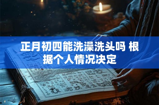 正月初四能洗澡洗头吗 根据个人情况决定