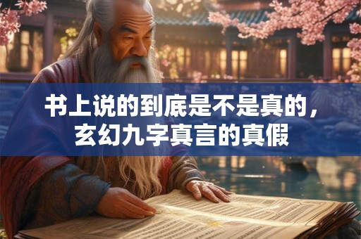 书上说的到底是不是真的，玄幻九字真言的真假