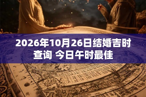 2026年10月26日结婚吉时查询 今日午时最佳 2026年10月26日结婚吉时查询 今日午时最佳