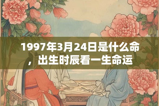 1997年3月24日是什么命，出生时辰看一生命运