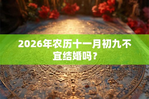 2026年农历十一月初九不宜结婚吗？
