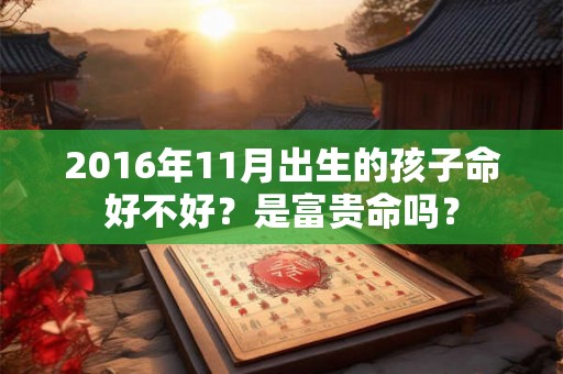 2016年11月出生的孩子命好不好？是富贵命吗？