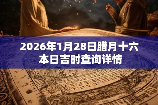 2026年1月28日腊月十六 本日吉时查询详情