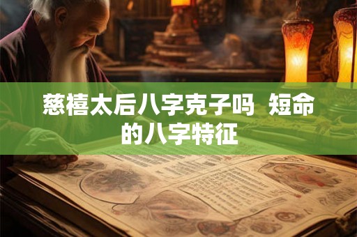 慈禧太后八字克子吗  短命的八字特征