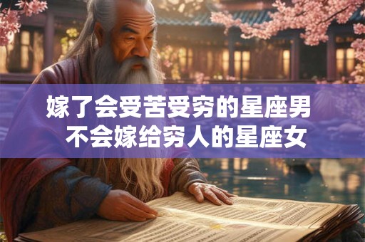嫁了会受苦受穷的星座男  不会嫁给穷人的星座女