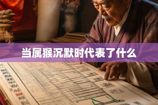 当属猴沉默时代表了什么