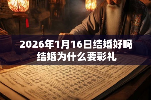 2026年1月16日结婚好吗 结婚为什么要彩礼