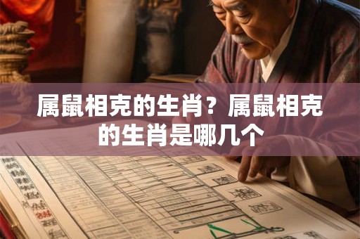 属鼠相克的生肖？属鼠相克的生肖是哪几个