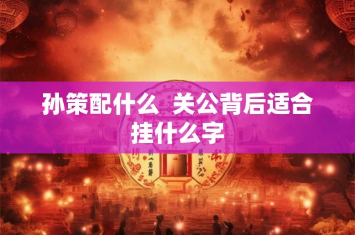 孙策配什么  关公背后适合挂什么字