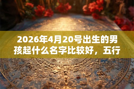 2026年4月20号出生的男孩起什么名字比较好，五行属什么