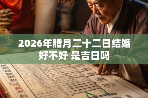2026年腊月二十二日结婚好不好 是吉日吗 2026年腊月二十二日结婚好不好 是吉日吗