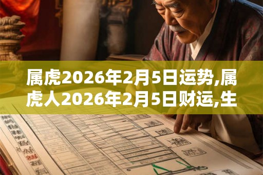 属虎2026年2月5日运势,属虎人2026年2月5日财运,生肖虎2026年2月5日运势