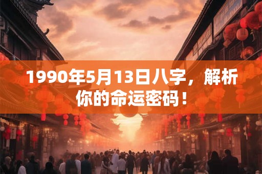 1990年5月13日八字，解析你的命运密码！