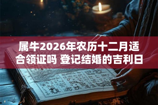 属牛2026年农历十二月适合领证吗 登记结婚的吉利日子 属牛2026年农历十二月适合领证吗 登记结婚的吉利日子