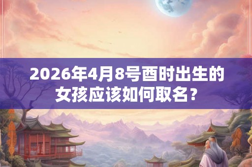 2026年4月8号酉时出生的女孩应该如何取名？