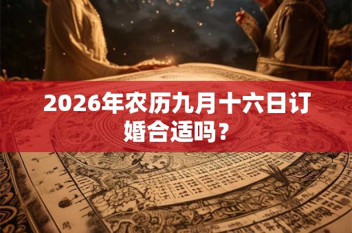 2026年农历九月十六日订婚合适吗？