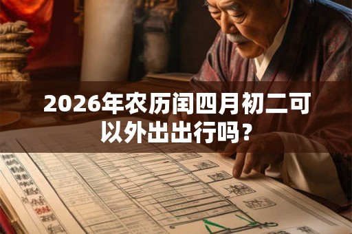 2026年农历闰四月初二可以外出出行吗？
