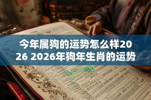 今年属狗的运势怎么样2026 2026年狗年生肖的运势如何