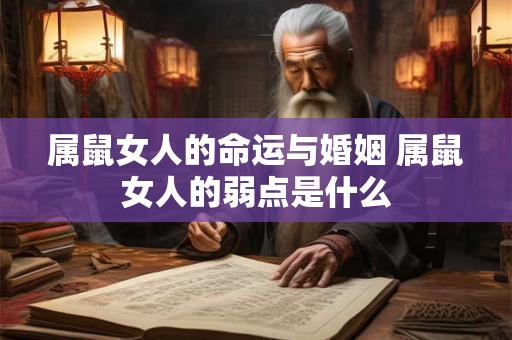 属鼠女人的命运与婚姻 属鼠女人的弱点是什么