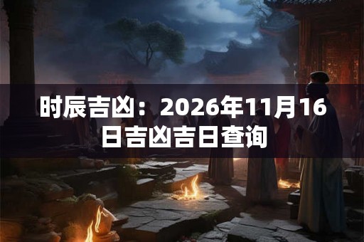 时辰吉凶：2026年11月16日吉凶吉日查询