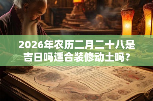2026年农历二月二十八是吉日吗适合装修动土吗？